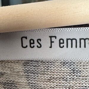 Ces Femme Textured Knit in Cream and Gray